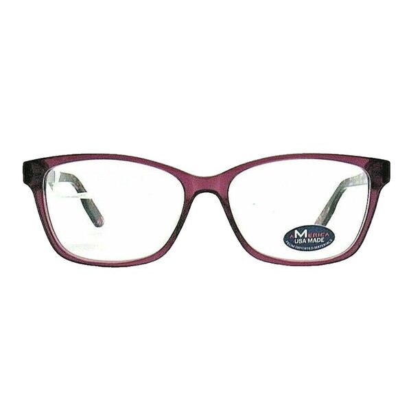 Mettea Womens Purple & Tortoiseshell Eyeglasses Frame MU203FCRYPR54 54-15-140 Op - Picture 1 of 5